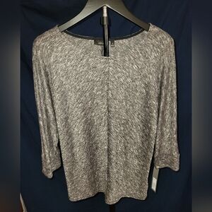 NWT Appt 9 Women's Black And Silver Top